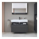 Duravit Meuble sous lavabo Qatego 99x47x59 cm, gris, 1 porte, niche intégrée-2