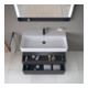 Duravit Meuble sous lavabo Qatego 99x47x59 cm, gris, 1 porte, niche intégrée-5