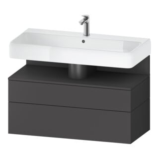Duravit Meuble sous-lavabo Qatego 99x47x59 cm, gris, 1 tiroir, 1 coulissant