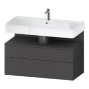 Duravit Meuble sous-lavabo Qatego 99x47x59 cm, gris, 1 tiroir, 1 coulissant-1