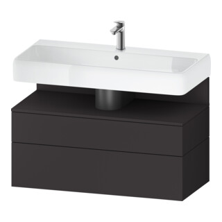 Duravit Meuble sous lavabo Qatego 99x47x59 cm, gris, 1 tiroir, 1 coulissant