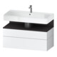 Duravit Meuble sous-lavabo Qatego 99x47x59 cm, gris m/blanc m, 1 porte, 1 tiroir-1