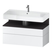 Duravit Meuble sous-lavabo Qatego 99x47x59 cm, gris m/blanc m, 1 porte, 1 tiroir-1