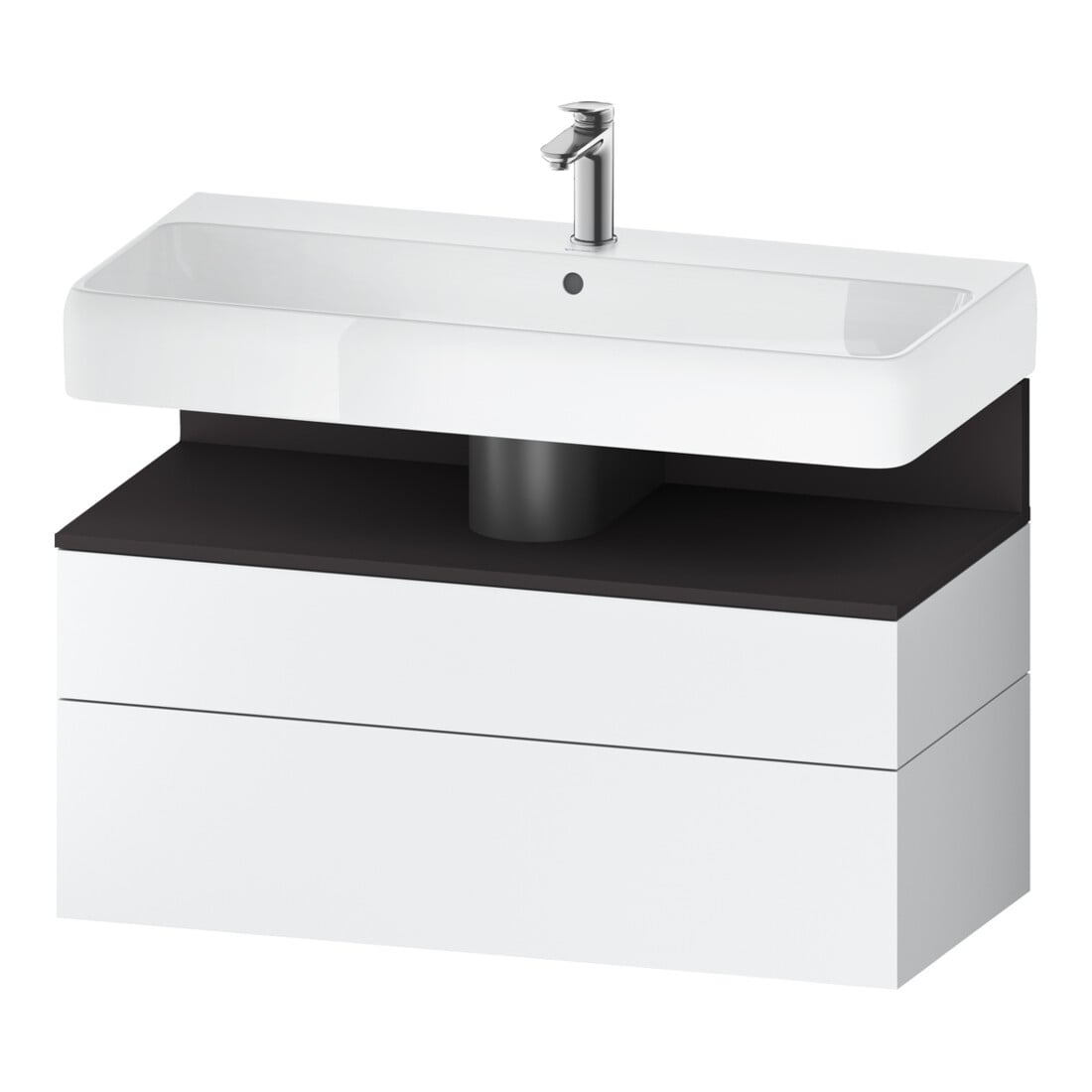 Duravit Meuble sous-lavabo Qatego 99x47x59 cm, gris m/blanc m, 1 porte, avec B