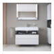 Duravit Meuble sous lavabo Qatego 99x47x59 cm, gris m/blanc m, 1 porte, m B