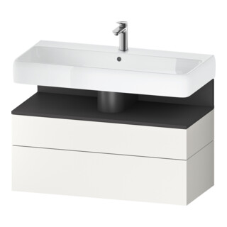 Duravit Meuble sous-lavabo Qatego 99x47x59 cm, gris m/blanc m, 1 porte, m B