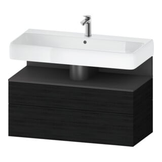 Duravit Meuble sous lavabo Qatego 99x47x59 cm, gris m/E s, 1 porte, 1 tiroir