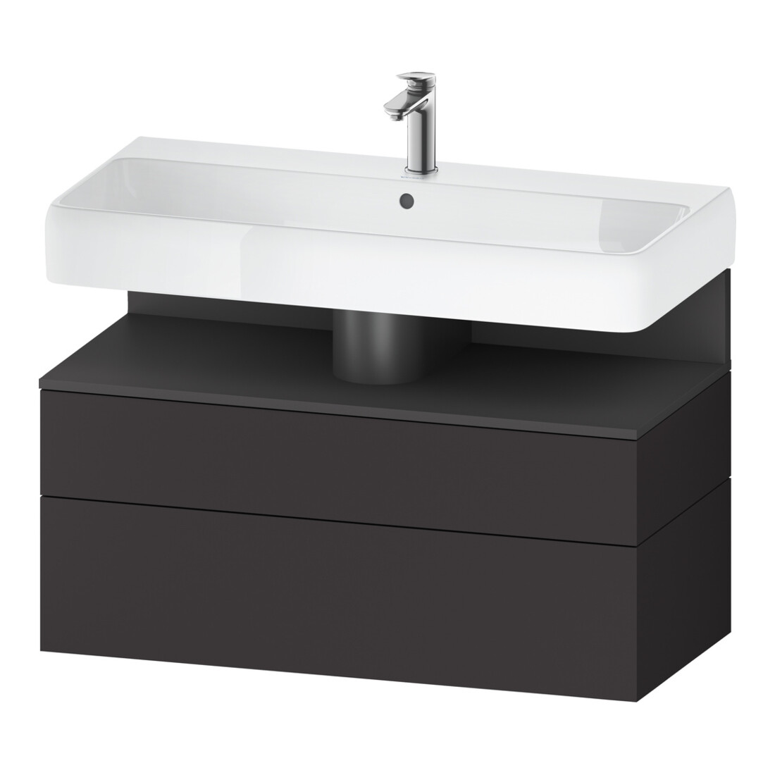 Duravit Meuble sous lavabo Qatego 99x47x59 cm, gris m/Gr m, 1 porte, avec B