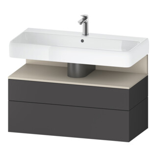 Duravit Meuble sous-lavabo Qatego 99x47x59 cm, T avec porte, 1 tiroir, avec niche