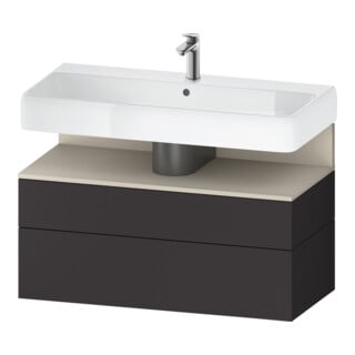 Duravit Meuble sous-lavabo Qatego 99x47x59 cm, T avec porte, 1 tiroir, avec niche