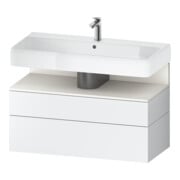 Duravit Meuble sous-lavabo Qatego 99x47x59cm, blanc mat, 1 porte, 1 tiroir-1