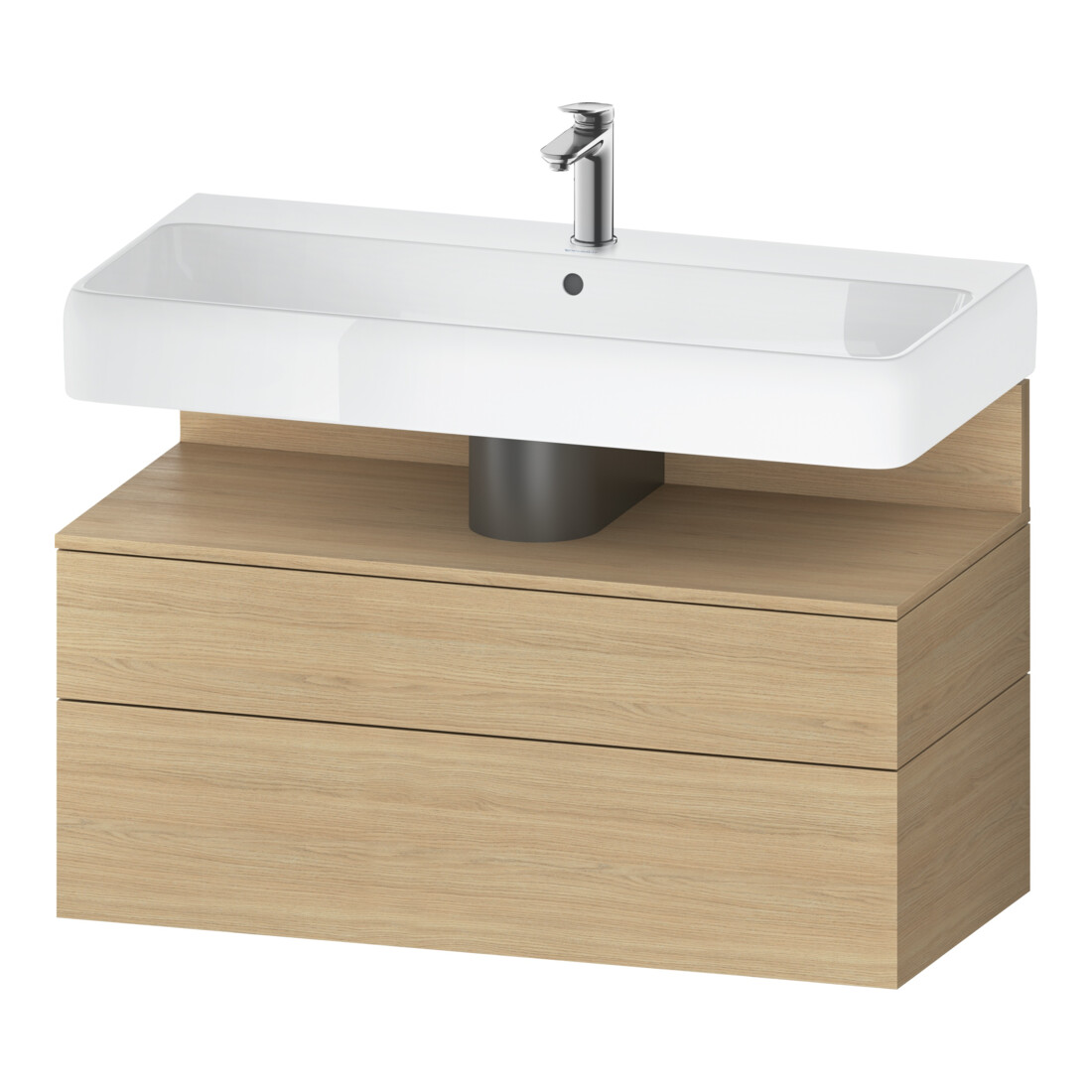 Duravit Meuble sous-lavabo Qatego 99x47x59cm, E Nat, 1 tiroir, 1 coulissant