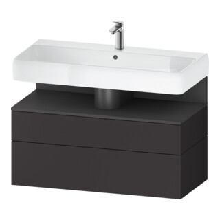 Duravit Meuble sous-lavabo Qatego 99x47x59cm, gris m/Gr m, 1 porte, 1 tiroir