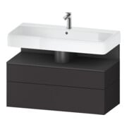 Duravit Meuble sous-lavabo Qatego 99x47x59cm, gris m/Gr m, 1 porte, 1 tiroir