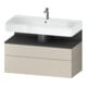 Duravit Meuble sous-lavabo Qatego 99x47x59cm, gris mat/taupe mat, 1 porte, 1 tiroir-1