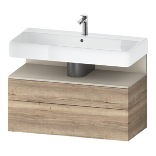 Duravit Meuble sous-lavabo Qatego 99x47x59cm, T avec miroir, 1 porte, 1 tiroir