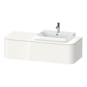 Duravit Meuble sous lavabo sans ES Happy D.2 Plus 35,4x130 cm, 1 tiroir, blanc brillant, droite