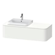 Duravit Meuble sous lavabo sans ES Happy D.2 Plus 35,4x130 cm, 1 tiroir, blanc mat, gauche