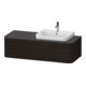 Duravit Meuble sous-lavabo sans ES Happy D.2 Plus 35,4x130 cm, 1 tiroir, noyer, droite-1