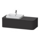 Duravit Meuble sous-lavabo sans ES Happy D.2 Plus 35,4x130cm, 1 tiroir, graphite mat, gauche-1