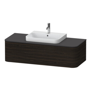 Duravit Meuble sous lavabo sans ES Happy D.2 Plus 35,4x130cm, 1 tiroir, noyer, milieu