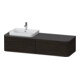 Duravit Meuble sous lavabo sans ES Happy D.2 Plus 35,4x160 cm, 2 tiroirs, BP l, noyer mat-1