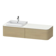 Duravit Meuble sous lavabo sans ES Happy D.2 Plus 35,4x160cm, 2 tiroirs, BP l, Chêne méditerranéen-1