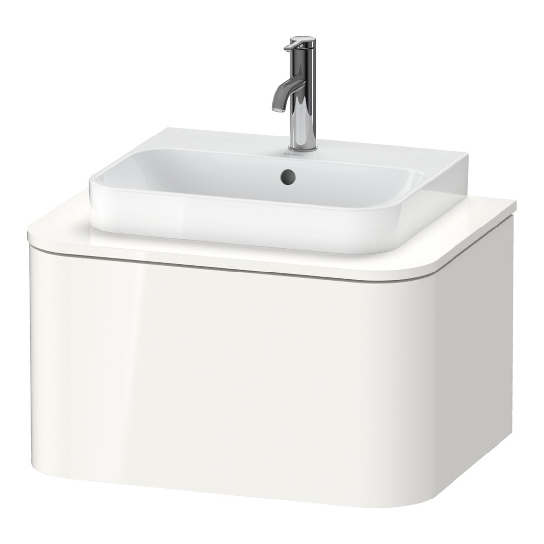 Duravit Meuble sous-lavabo sans ES Happy D.2 Plus 35,4x65 cm, 1 tiroir, blanc nord mat soyeux