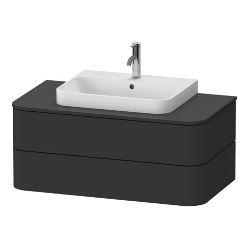 Duravit Meuble sous lavabo sans ES Happy D.2 Plus 40,8x100cm, 2 tiroirs, graphite super mat