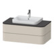 Duravit Meuble sous lavabo sans ES Happy D.2 Plus 40,8x100x55cm, 2 tiroirs, taupe supermat-1