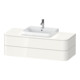 Duravit Meuble sous lavabo sans ES Happy D.2 Plus 40,8x130 cm, 2 tiroirs, graphite super mat