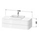 Duravit Meuble sous lavabo sans ES Happy D.2 Plus 40,8x130cm, 2 tiroirs, lin