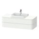 Duravit Meuble sous lavabo sans ES Happy D.2 Plus 40,8x130x55 cm, 2 tiroirs, blanc satin-1