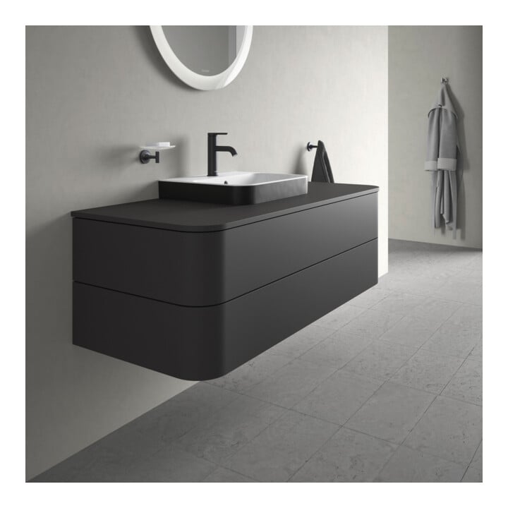 Duravit Meuble sous-lavabo sans ES Happy D.2 Plus 40,8x130x55 cm, 2 tiroirs, graph supermat