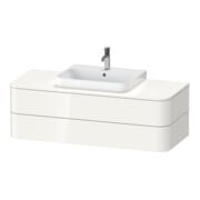 Duravit Meuble sous-lavabo sans ES Happy D.2 Plus 40,8x130x55cm, 2 tiroirs, blanc brillant