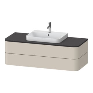 Duravit Meuble sous lavabo sans ES Happy D.2 Plus 40,8x130x55cm, 2 tiroirs, taupe super mat