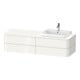 Duravit Meuble sous-lavabo sans ES Happy D.2 Plus 40,8x160 cm, 4 tiroirs, blanc brillant, droite-1