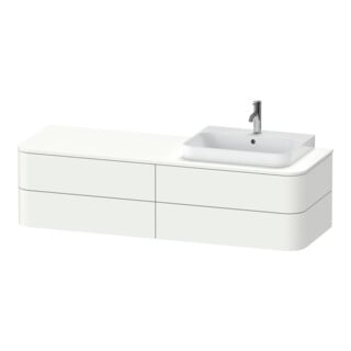Duravit Meuble sous-lavabo sans ES Happy D.2 Plus 40,8x160 cm, 4 tiroirs, BP r, blanc mat