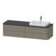 Duravit Meuble sous-lavabo sans ES Happy D.2 Plus 40,8x160 cm, 4 tiroirs, gris pierre mat, droite-1