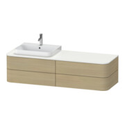 Duravit Meuble sous lavabo sans ES Happy D.2 Plus 40,8x160 cm, 4 tiroirs, méditerranée, gauche