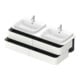 Duravit Meuble sous-lavabo sans ES Happy D.2 Plus 40,8x160cm, 4 tiroirs, BP b, blanc satiné