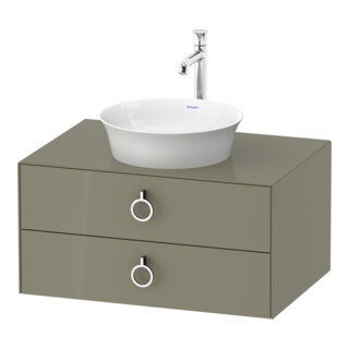 Duravit Meuble sous lavabo sans ES White Tulip 40,8x80x55,2, 2 tiroirs, gris pierre brillant