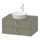 Duravit Meuble sous lavabo sans ES White Tulip 40,8x80x55,2, 2 tiroirs, gris pierre brillant-1