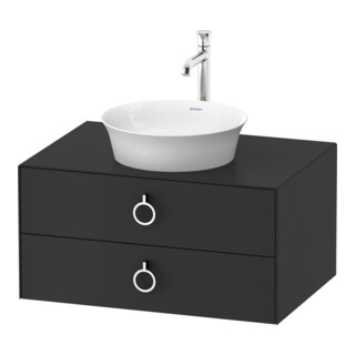 Duravit Meuble sous-lavabo sans ES White Tulip 40,8x80x55, 2 tiroirs, avec poignée, graphite mat s-matt
