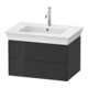 Duravit Meuble sous lavabo sans ES White Tulip 41x68,4x45,8 cm, 2 tiroirs, graph hgl-1