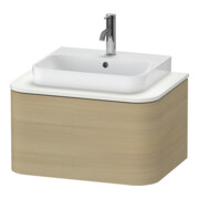 Duravit Meuble sous-lavabo sans plan Happy D.2 Plus 35,4x65 cm, 1 tiroir, chêne méditerranéen-1