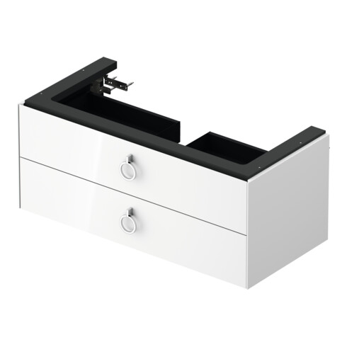 Duravit Meuble sous lavabo sans plan White Tulip 41x98,4x45,8 cm, 2 tiroirs, blanc brillant