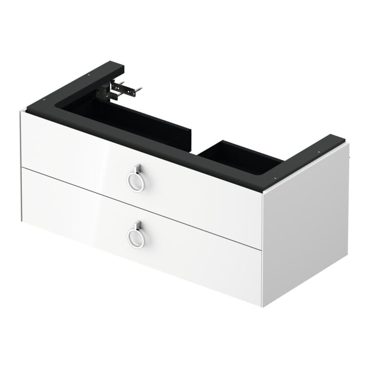 Duravit Meuble sous lavabo sans plan White Tulip 41x98,4x45,8 cm, 2 tiroirs, blanc brillant