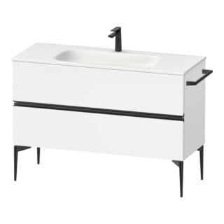 Duravit Meuble sous lavabo Sivida 121x59,2x47,7 cm, 2 tiroirs, blanc mat, taille S