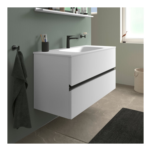 Duravit Meuble sous lavabo Sivida 121x59,2x47,7 cm, 2 tiroirs, blanc mat, taille S